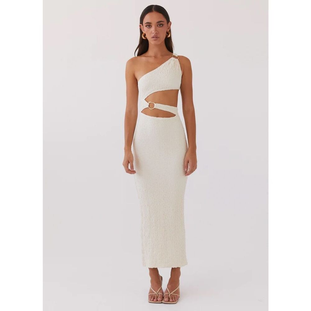 NEW Peppermayo North Haven Maxi Dress in Ivory Wave XS
